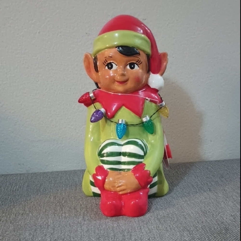 Mr. Christmas 12" Nostalgic LED Elf Figure